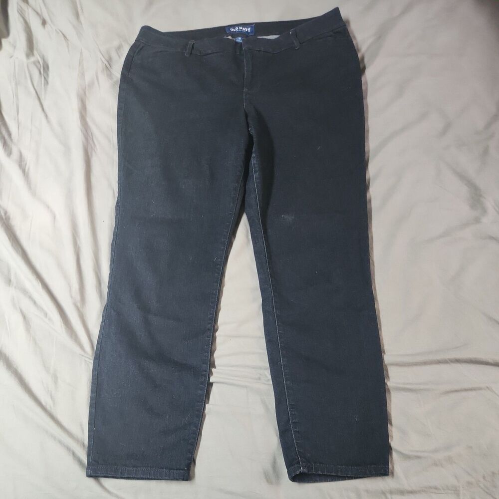Old Navy Denim Pants Womens Size 12 Blue Mid Rise Hook & Bar Casual Minimalist